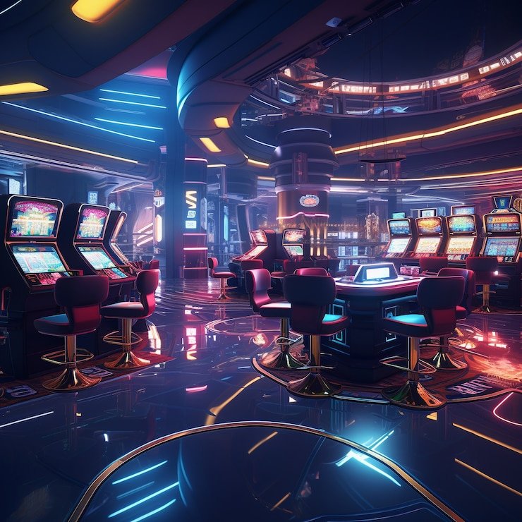 Antarmuka permainan slot Mega Moolah dengan tampilan reel dan tombol kontrol